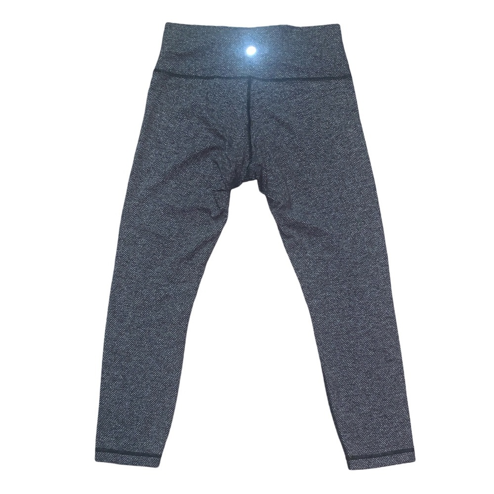 Lululemon Wunder Under legging 25" Inseam 30”waist Heathered Herringbone Size 10 - Picture 2 of 5